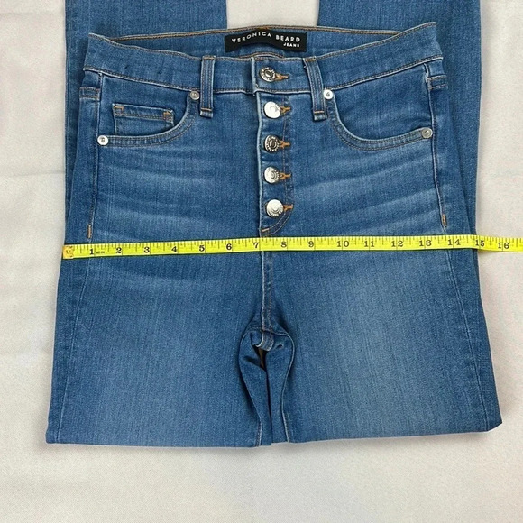 Veronica Beard Women’s 24 Great Condition Button Fly Carly 11” Kick Flare Jean - Picture 7 of 13